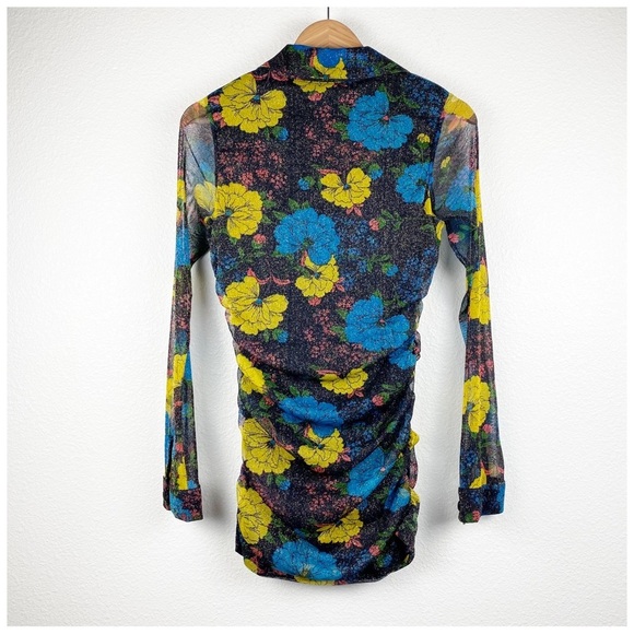 Urban‎ Outfitters Heather Fitted Lurex Shirt Dress Size Medium - Picture 6 of 13